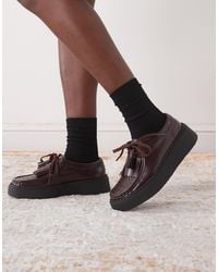 Clarks - Torview schuh aus leder mit fischgrätenmuster und quaste - Lyst