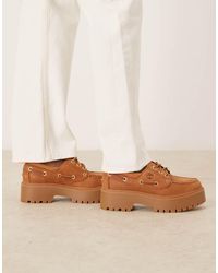 Timberland - Náuticos Marrones De Nobuk Con 3 Pares De Ojales Y Plataforma Stone Street De - Lyst