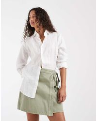 Vero Moda - Denim Wrap Mini Skirt - Lyst