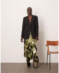 ARRANGE - Jupe longue à ourlet droit avec ornements linéaires ondulés - Lyst