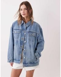 Miss Selfridge - Oversized Denim Jacket - Lyst