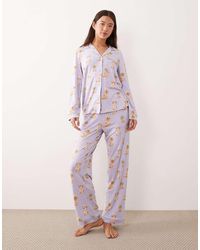 Chelsea Peers - Long Button Up Pyjama Set - Lyst