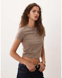 Abercrombie & Fitch - Seamless Short Sleeve Baby Tee - Lyst