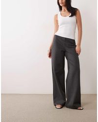ASOS - Jersey Wide Leg Trouser Co-ord With Lace Trim - Lyst