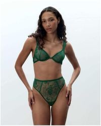 Bluebella - Seraphim Embroidered Sheer High-Waist Thong - Lyst