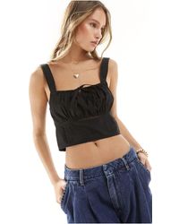 Cotton On - Cotton On Lace Trim Prarie Crop Top - Lyst