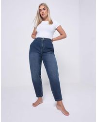 Yours Clothing - Stretch Denim Barrel Jeans - Lyst