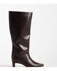 SEQWL Wide Fit - Woody Chisel Toe Knee High Kitten Heel Boots - Lyst