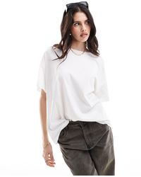 AllSaints - Lydia - t-shirt oversize bianca - Lyst