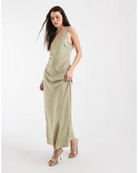 Object - Satijnen Maxi Bandeau-Jurk - Lyst