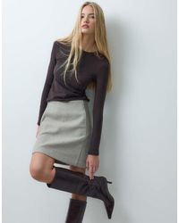 Vero Moda - High Waisted Structured Mini Skirt - Lyst
