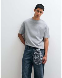 CERNUCCI - Waffle Boxy Fit T-Shirt With Chain Stitch Logo Back Print - Lyst