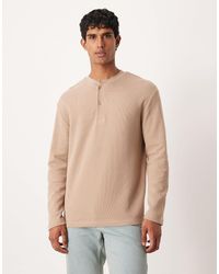 ASOS - Relaxed Long Sleeve T-Shirt With Henley Neck - Lyst