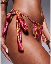 Candypants - Abstract Printed Tie Side Bikini Bottom - Lyst