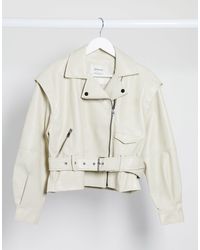 stradivarius veste en cuir