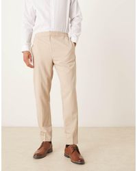 ASOS - Tapered Dress Pants With Elastic Waist - Lyst