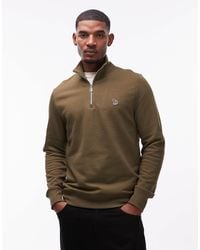 Paul Smith - Half Zip Up Logo Sweater - Lyst