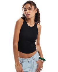 ONLY - Geribbelde Tanktop Met Ingebouwde Bh - Lyst