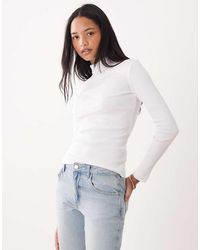 Brave Soul - Long Sleeve Ribbed Rollneck Top - Lyst