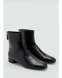 Mango - Stivaletti Neri Con Punta Arrotondata - Lyst