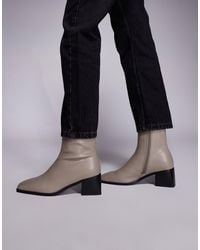 SIMMI - Simmi London Nimer Block Heeled Mid Ankle Boots - Lyst
