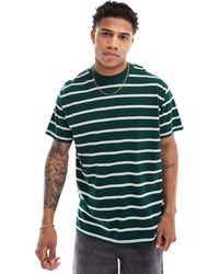 Brave Soul - Oversized High Neck Stripe T-shirt - Lyst