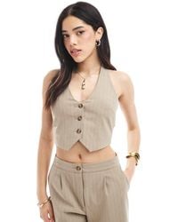 Miss Selfridge - Co-Ord Tailored Halter Waistcoat - Lyst