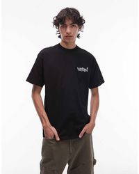 Carhartt - Camiseta Negra De Corte Suelto Con Detalle De Texto "Wiptopia" De - Lyst