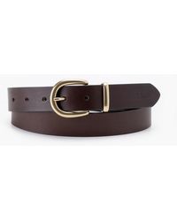 Levi's - Cinturón Con Hebilla Dorada Estilo Herradura De Cuero De - Lyst