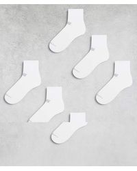 New Balance - Pack De 6 Calcetines Tobilleros Blancos Performance De - Lyst