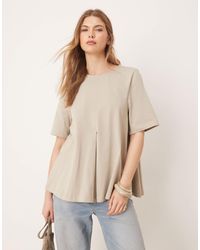 ASOS - Pleat Front Trapeze T-shirt - Lyst