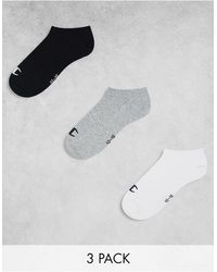 Champion - Confezione da 3 paia di calzini sportivi neri, bianchi e grigi - Lyst