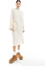 SELECTED - Femme High Neck Knitted Maxi Dress - Lyst