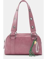 Pull&Bear - Borsa Da Spalla Rosa Con Decorazione - Lyst