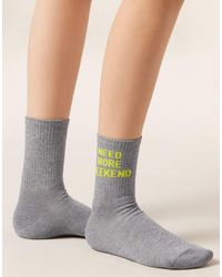 Calzedonia - Glitter Text Socks - Lyst