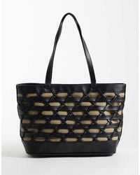 ASOS - Contrast Weave Tote Bag - Lyst