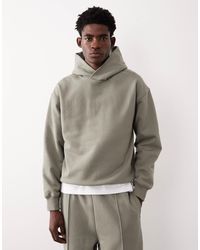 ASOS COLLECTIVE - Ac-t-2572 - sweat à capuche signature en tissu ultra-épais - kaki pâle - Lyst