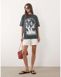 ASOS - Oversized T-Shirt Met American Honey Western-Print - Lyst