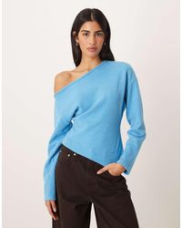 ASOS - Top De Manga Larga Con Cintura Estilo Corsé Y Hombro Caído De Tejido Muy Suave De - Lyst