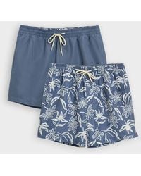 Threadbare - 2-Pack Tropical Print Quick Dry Swim Shorts - Lyst