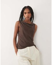 Mango - Cowl Neck Sleeveless Top - Lyst