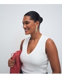 ASOS - Asos Design Curve Ribbed V Neck Vest - Lyst