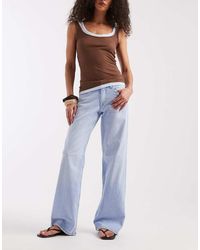 ONLY - Judy Low Rise Wide Leg Jeans - Lyst