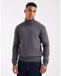 Threadbare - Pull col roulé - anthracite - Lyst