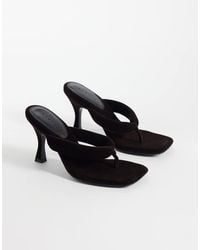 ASOS - Huddle Padded Toe Thong Heeled Sandals - Lyst