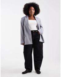 ASOS - Asos Design Curve Slim Barrel Jeans - Lyst