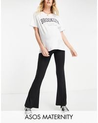ASOS - Asos Design Maternity Over The Bump Kick Flare Trousers - Lyst