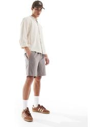 Pull&Bear - Overhemd Van Linnenmix Zonder Kraag Met Lange Mouwen En Textuur - Lyst