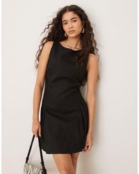 Mango - – minikleid aus leinenmix - Lyst