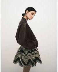 ASOS - Washed Leather Look Oversized Bomber Jacket - Lyst